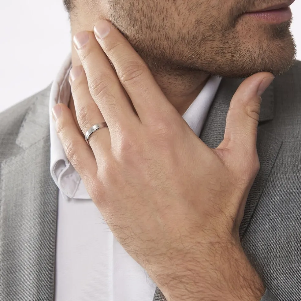 Alliance Abygail Ruban Plat Argent Blanc