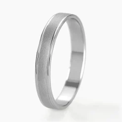 Alliance Aelyne Ruban Plat Argent Blanc