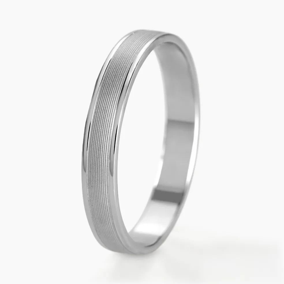 Alliance Aelyne Ruban Plat Argent Blanc