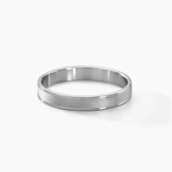 Alliance Aelyne Ruban Plat Argent Blanc