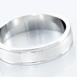 Alliance Aelyne Ruban Plat Argent Blanc