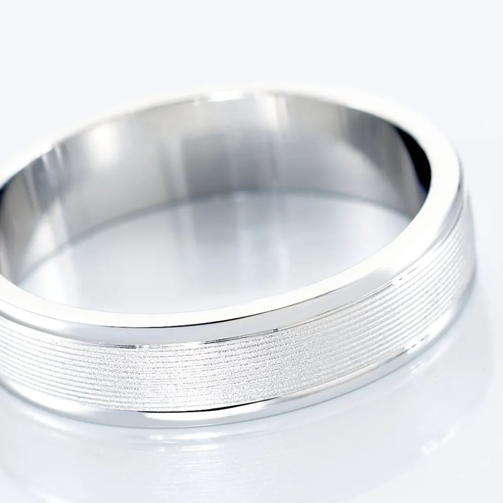 Alliance Aelyne Ruban Plat Argent Blanc