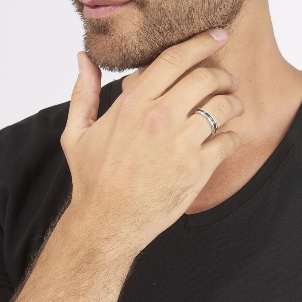 Alliance Alis Ruban Plat Argent Blanc