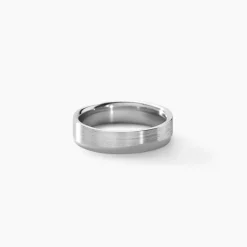 Alliance Anne-esther Ruban Plat Argent Blanc