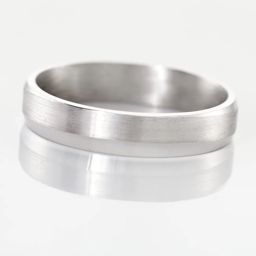 Alliance Anne-esther Ruban Plat Argent Blanc