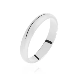 Alliance Aphroditia Demi Jonc Bombe Platine Blanc