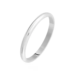 Alliance Aphroditia Demi Jonc Bombe Or Blanc