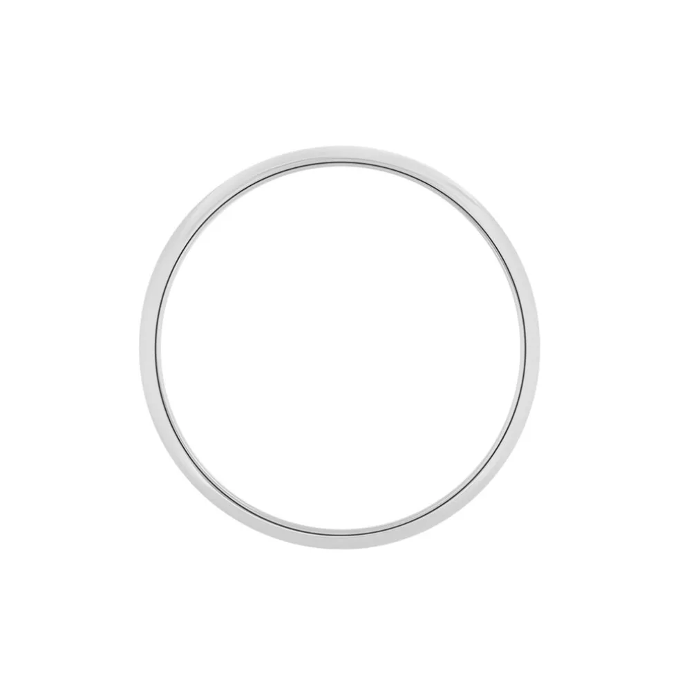 Alliance Aphroditia Demi Jonc Bombé Platine Blanc