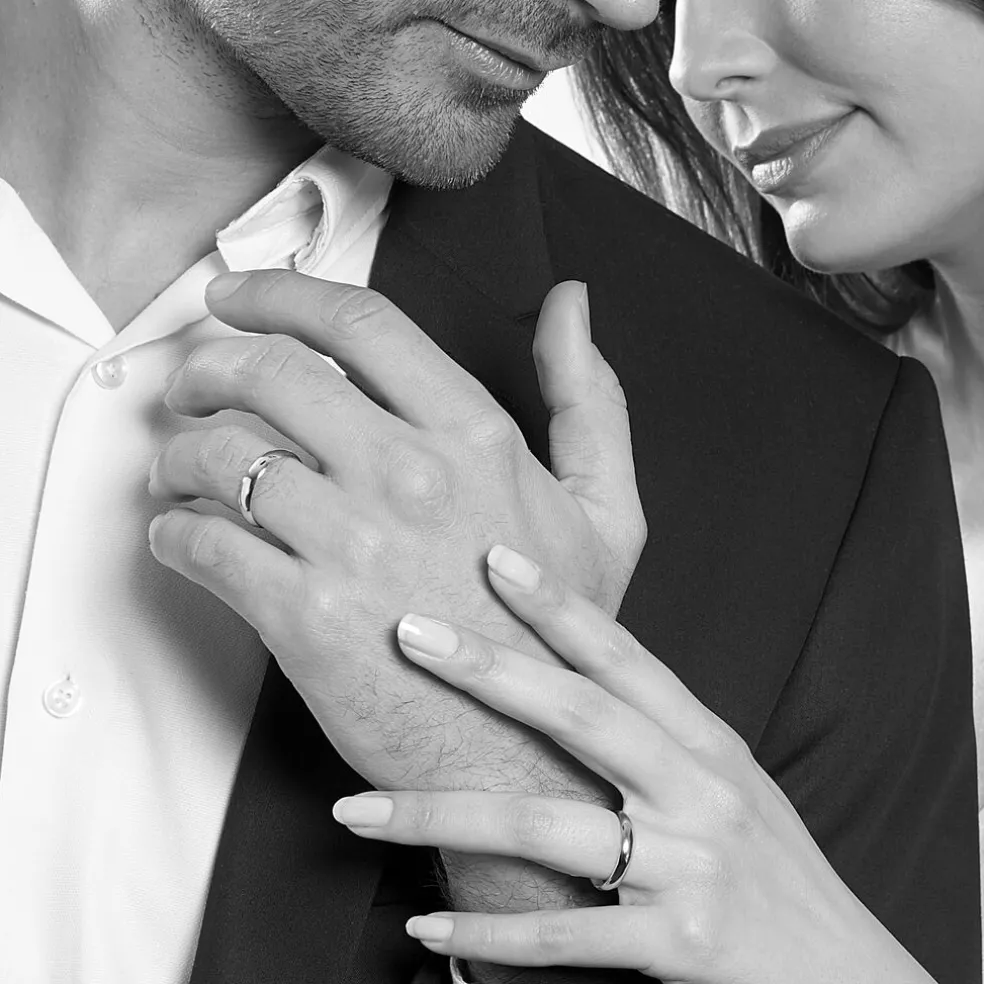 Alliance Aphroditia Ruban Plat Or Blanc