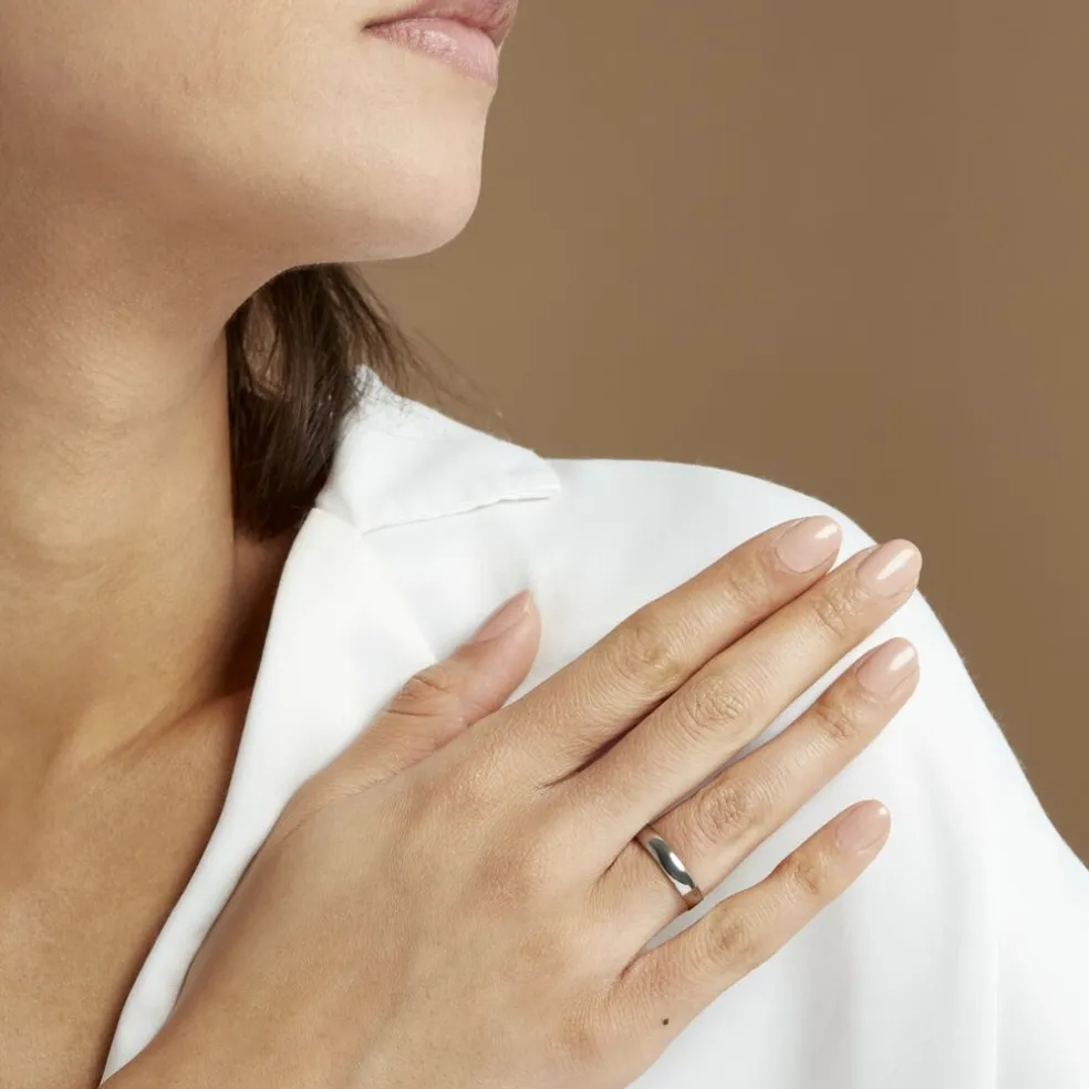 Alliance Apollos Demi Jonc Confort Palladium Blanc