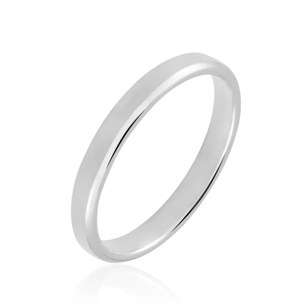 Alliance Aristote Ruban Plat Palladium Blanc