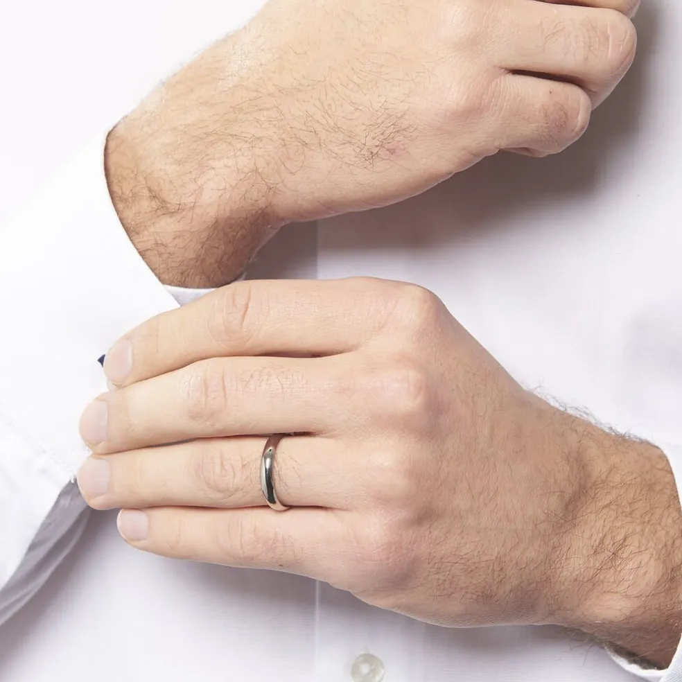 Alliance Arthellais Ruban Plat Or Blanc