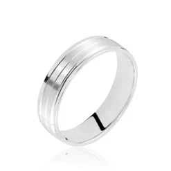 Alliance Basile Ruban Plat Or Blanc