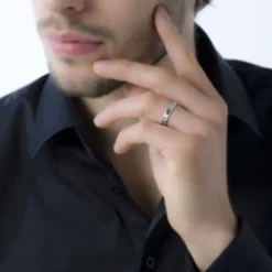 Alliance Beatrice Ruban Plat Or Blanc