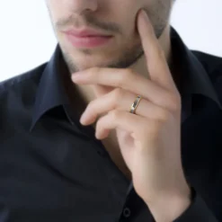 Alliance Beatrice Ruban Plat Or Bicolore