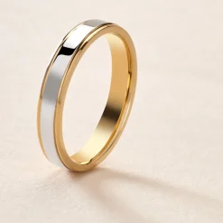 Alliance Beatrice Ruban Plat Or Bicolore