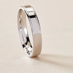 Alliance Beatrice Ruban Plat Or Blanc