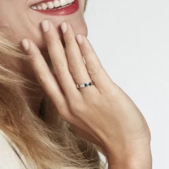 Alliance Beatrice Ruban Plat Or Blanc