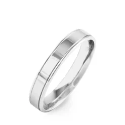 Alliance Beatrice Ruban Plat Or Blanc