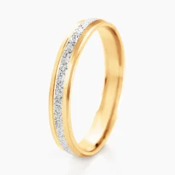 Alliance Caroline Sablee Ruban Plat Or Bicolore