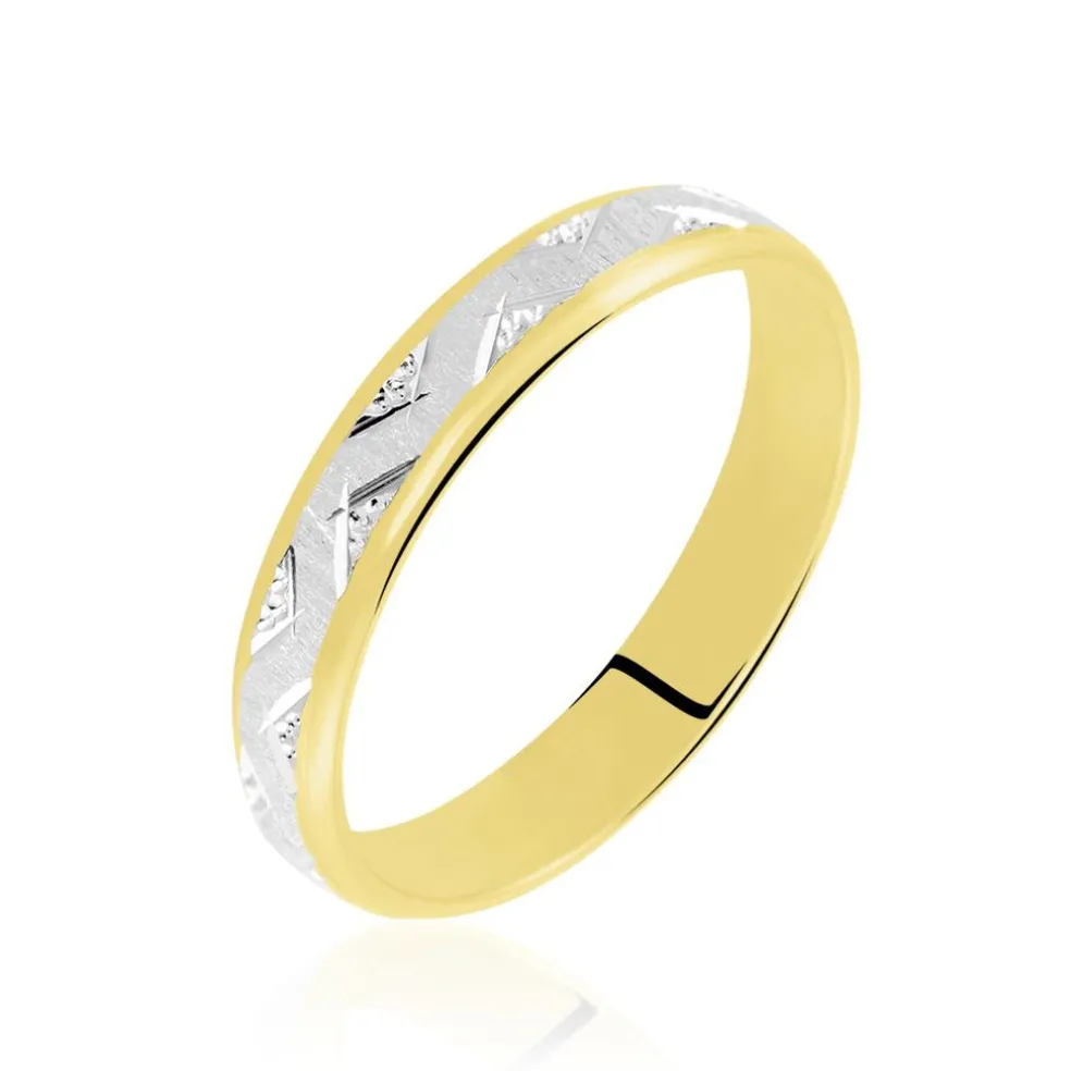 Alliance Cesarius Ruban Plat Or Bicolore