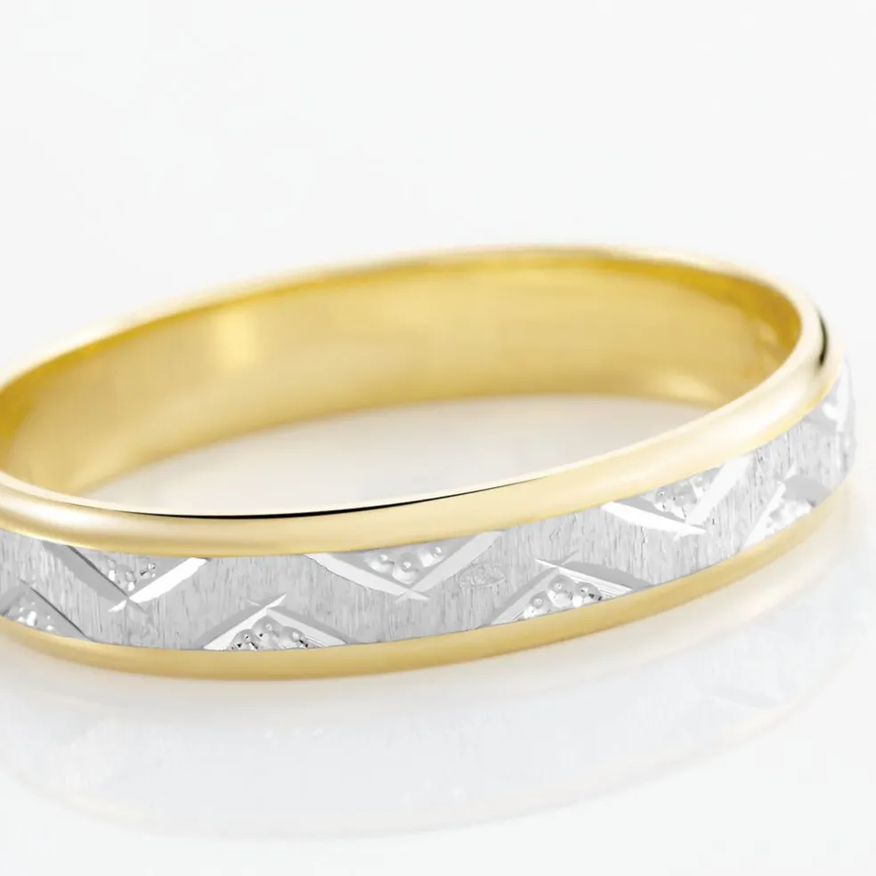 Alliance Cesarius Ruban Plat Or Bicolore