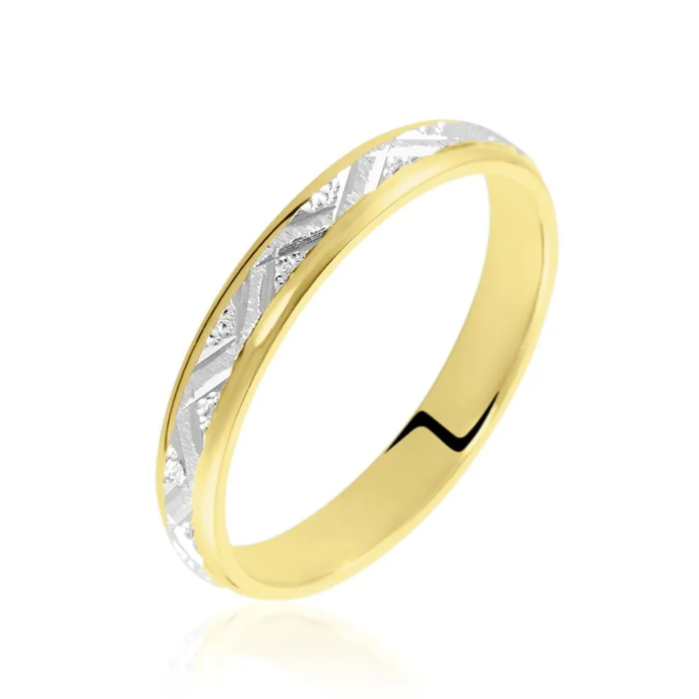 Alliance Cesarius Ruban Plat Or Bicolore