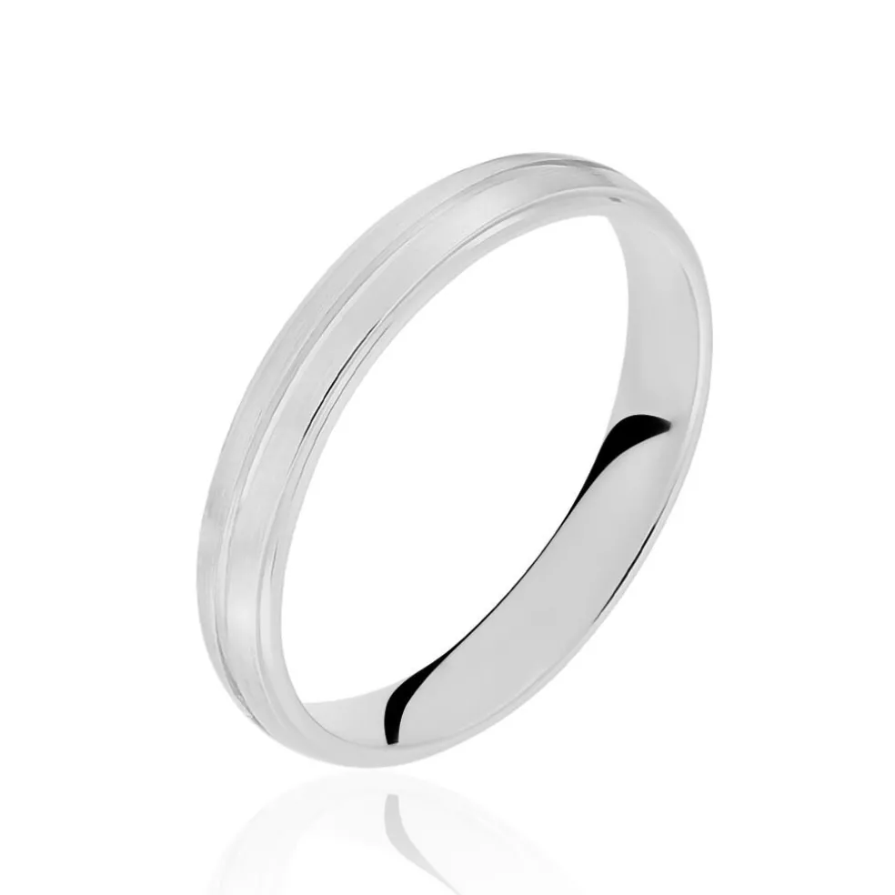 Alliance Circios Demi Jonc Classique Or Blanc