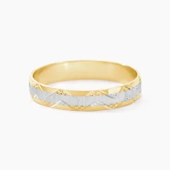 Alliance Clotilde Demi Jonc Classique Or Bicolore