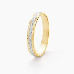 Alliance Clotilde Demi Jonc Classique Or Bicolore