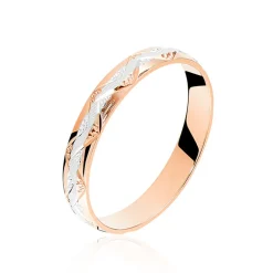 Alliance Clotilde Ruban Plat Or Bicolore