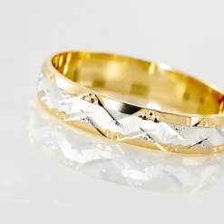 Alliance Clotilde Ruban Plat Or Bicolore