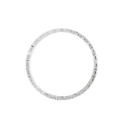 Alliance Dentelle 2 Rangs Diamantee Or Blanc