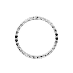 Alliance Dentelle 2 Rangs Diamantee Or Blanc