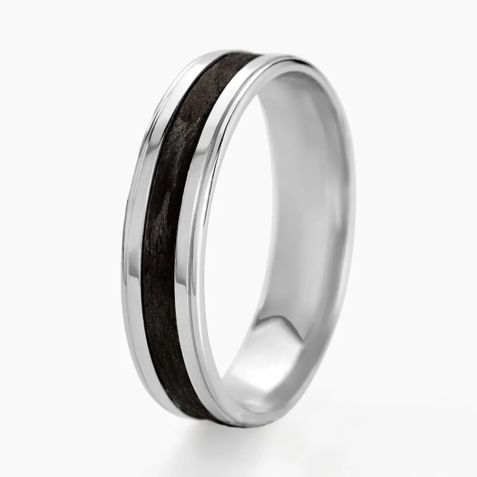 Alliance Dorianne Ruban Plat Argent Blanc