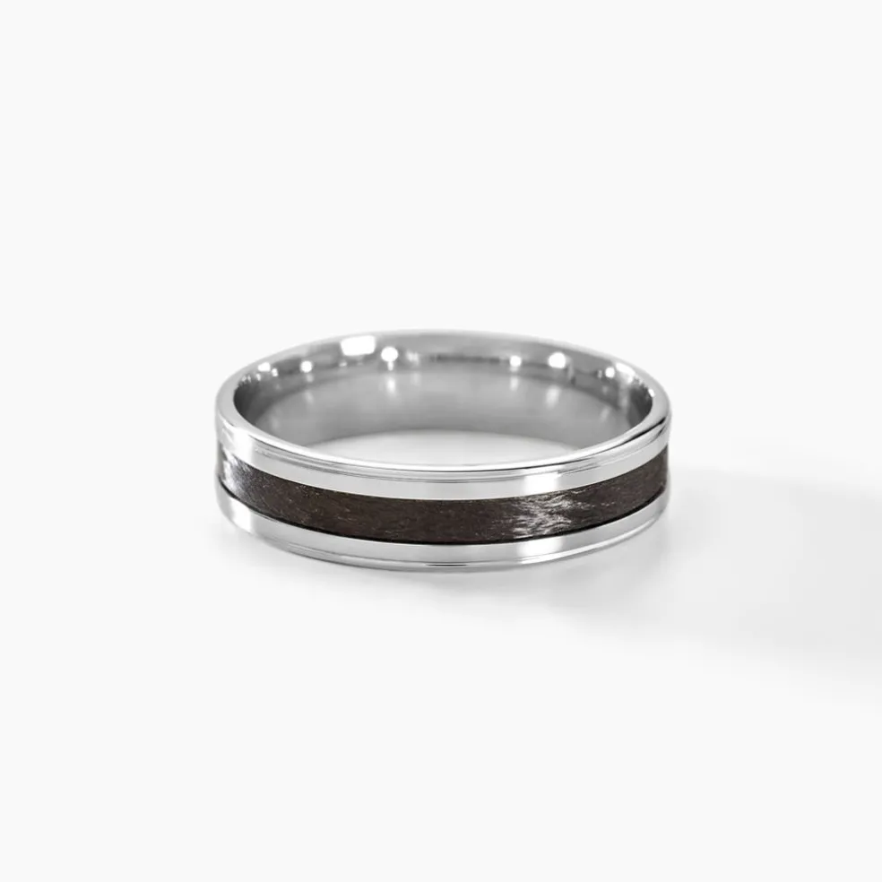 Alliance Dorianne Ruban Plat Argent Blanc