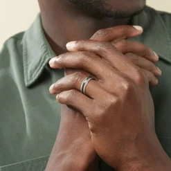 Alliance Dorianne Ruban Plat Argent Blanc