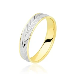 Alliance Epi Fantaisie Ruban Plat Or Bicolore