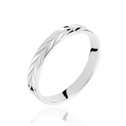 Alliance Epi Ruban Plat Or Blanc