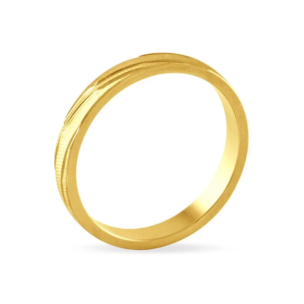 Alliance Eros Brossee Ruban Plat Or Jaune