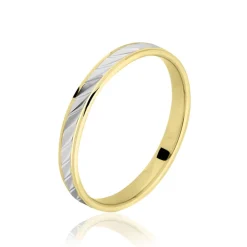 Alliance Faceteana Ruban Plat Or Bicolore