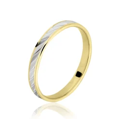 Alliance Faceteana Ruban Plat Or Bicolore