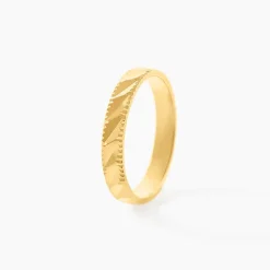 Alliance Facetee Ruban Plat Or Jaune