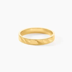 Alliance Facetee Ruban Plat Or Jaune