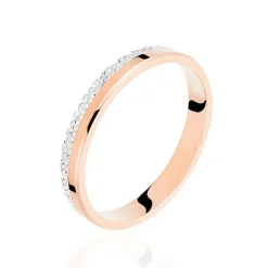 Alliance Fantaisie Diamantee Or Bicolore