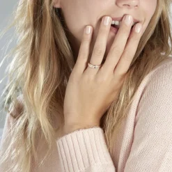 Alliance Fantaisie Diamantee Ruban Plat Or Bicolore