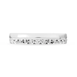 Alliance Fantaisie Diamantee Ruban Plat Or Blanc