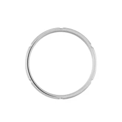 Alliance Fantaisie Mat Et Brillant Ruban Plat Palladium Blanc