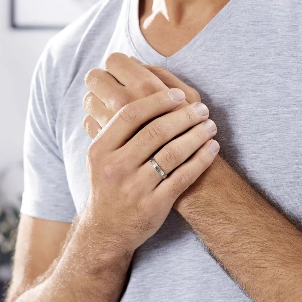 Alliance Fantaisie Mat Et Brillant Ruban Plat Palladium Blanc