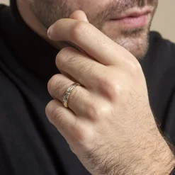 Alliance Fantaisie Ruban Plat Or Bicolore